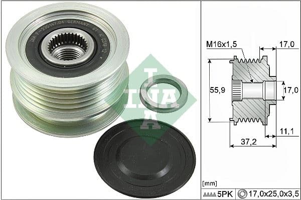 Alternatör Kasnaği MGN-Clio II-KNG-TWNG-Symbol II 01- 5 Kanallı K9K-K4M