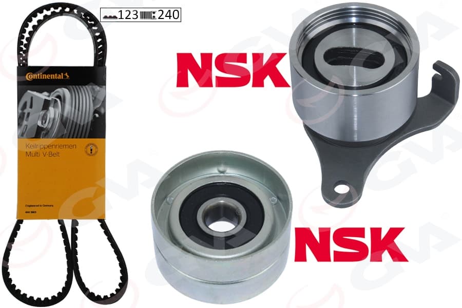 Triger Kayış Seti Eksantrik Seti Toyota Corolla 1.3L 2E Karbüratörlü EE90. EE100 88-98 1 Kayış 2 Rulman 123x240
