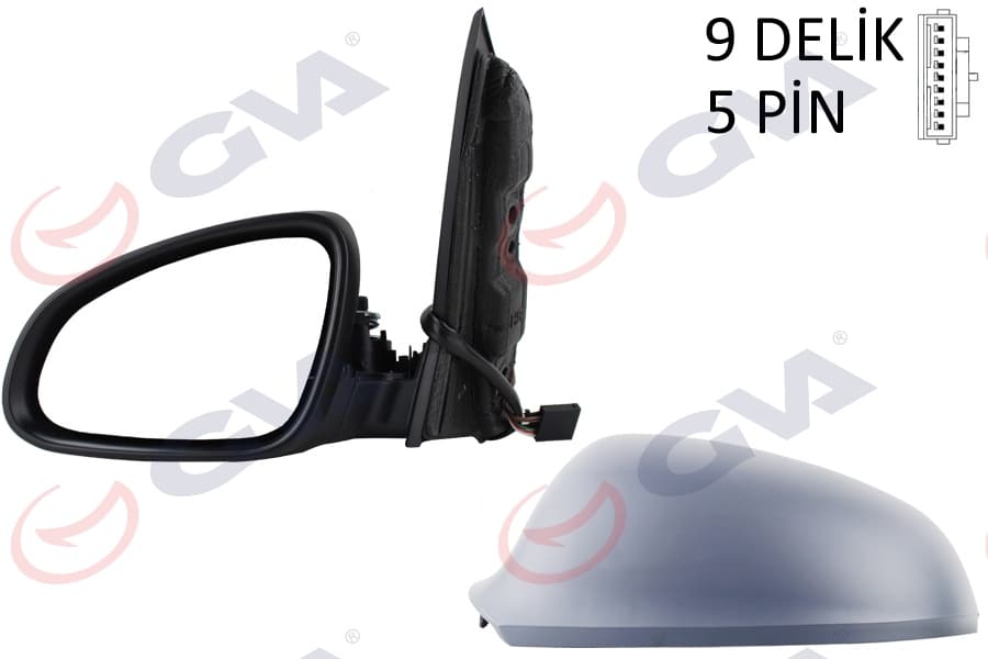 Diş Dikiz Aynasi Sol Astra J 09> Elektrikli İsitmali Astarli Asferik 5 Fiş VM-973EHPAL