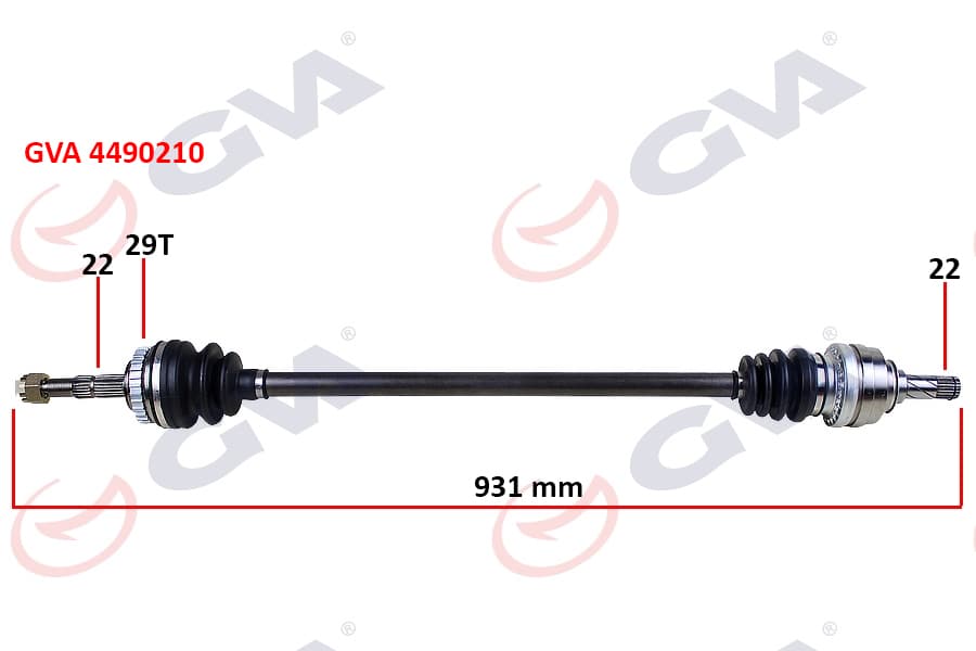 Komple Aks Sağ Corsa C-Combo 1.2-1.4 16V 1.3 Cdti-1.7DTI 00-06 29 Diş Abs Li 931mm