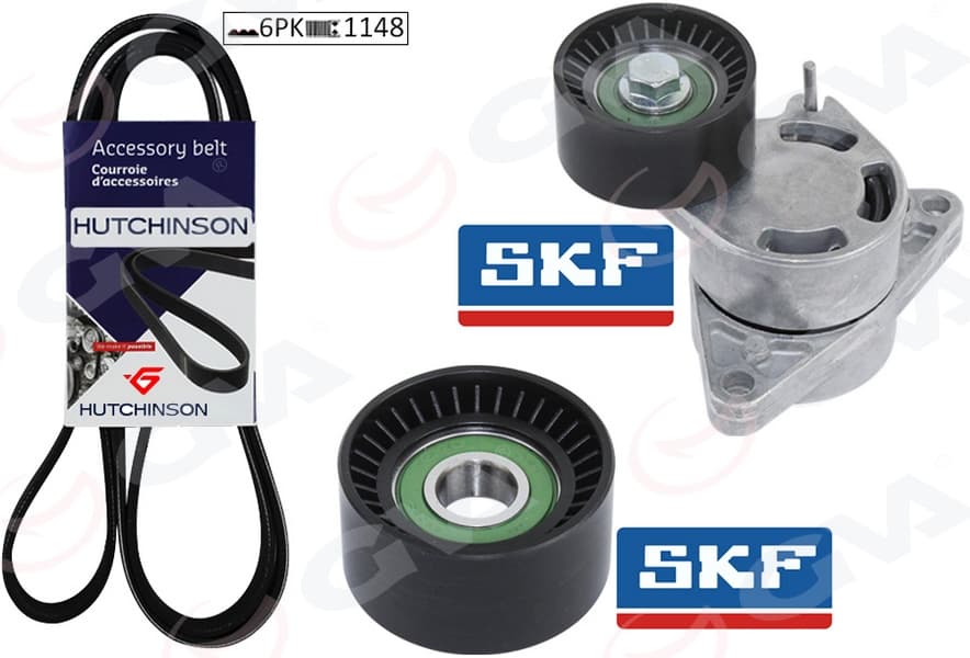 Alternatör Gergi Kiti Kütüklü Master-Movano-Vivaro 01 > G9T-G9U 6PK1148