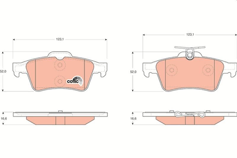 Arka Balata Focus II Cmax 03> Connect 02> Laguna III 07> Opel Vectra C 02> Signum 03> Citroen C5 08> Peugeot P508 10>18