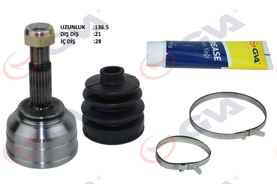 Aks Kafası Diş Ön Dacia Logan 06> Sandero 08> 1.4-1.6 21x28x49 137.5mm