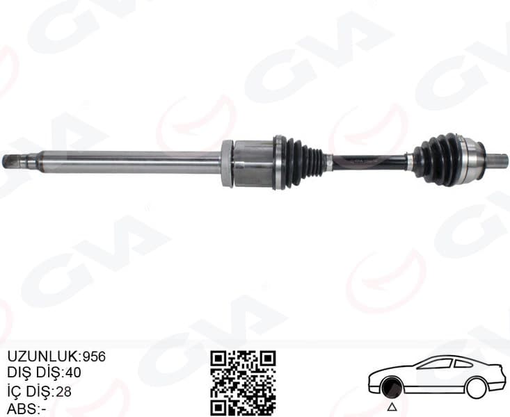 Ön Aks Komple Sağ Volvo S60 II 15> 2.0 D-T6-T5 S80 II D4-T6 15> V60 I 13>V70 III 13> Otom.sanziman