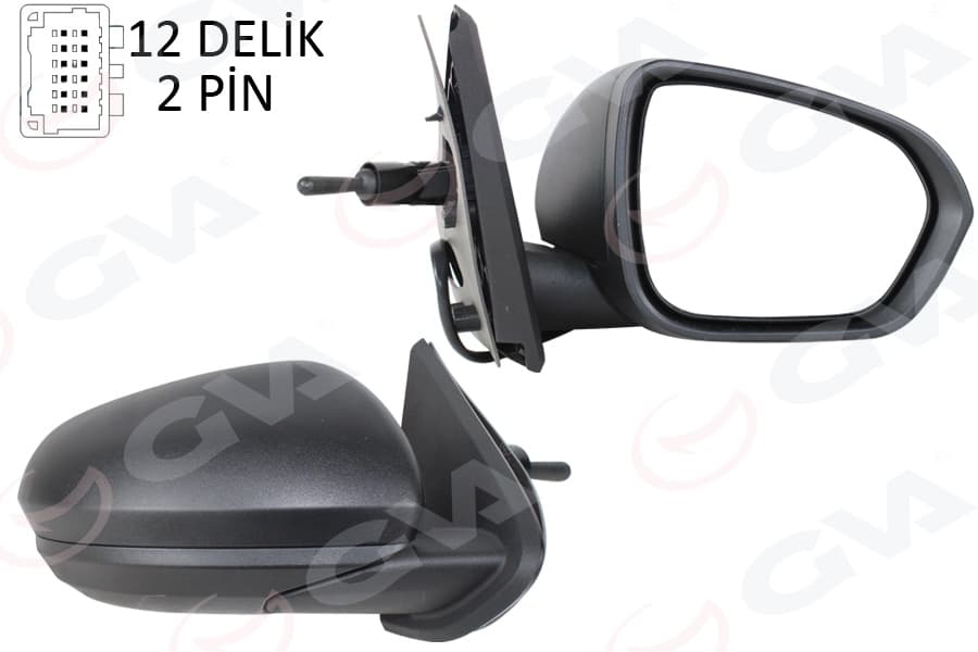 Diş Dikiz Aynasi Sağ Mekanik Sinyalsiz Sensörlü 2 Fiş Yeni Dacia Duster 18-