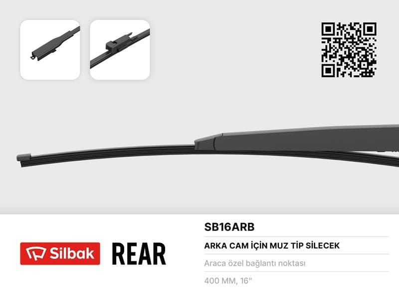 Silecek Süpürgesi Arka Muz Tipi 405mm Doblo II Tek Kapı 02/10> Sprinter - Crafter 04/06>