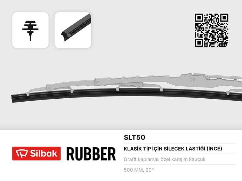 Silecek Lastiği 500MM Tel Takilan LGN Arka Orj.lastiği-MGN Yolcu-Clio Sürücü-Clio Yolcu
