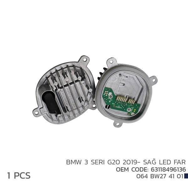 BMW 3 Seri G20 2019- Sağ Led Far Modül 63118496136