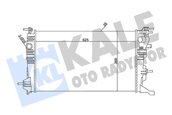 Radyatör MGN III 09>SCENIC III 09> 1.5DCI-1.4TCE Mek Ac Klimasiz 630x378x26