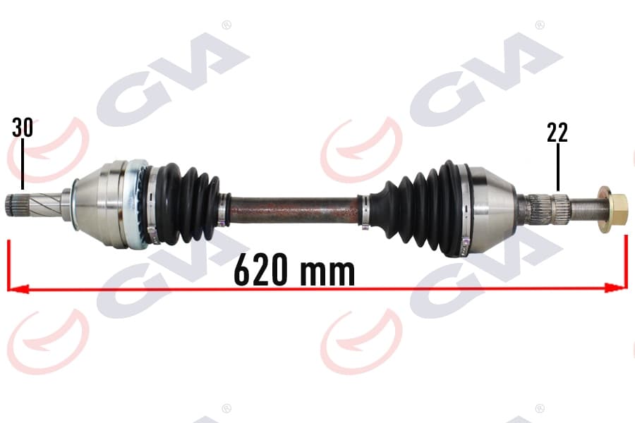 Komple Aks Sol Opel Vectra C 1.6-1.8 02-08 620mm