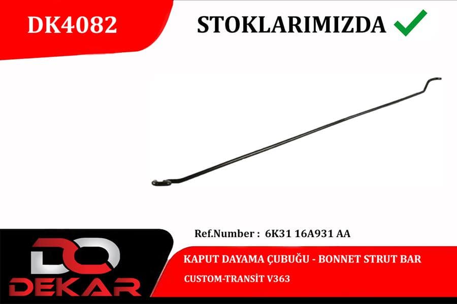Kaput Dayama Çubuğu Custom-Transit V363