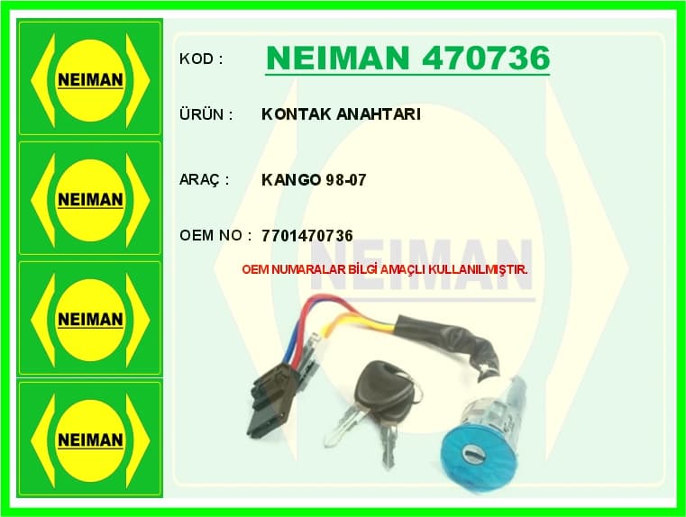 Kontak Kilidi - Anahtarli Renault Kangoo 98>07