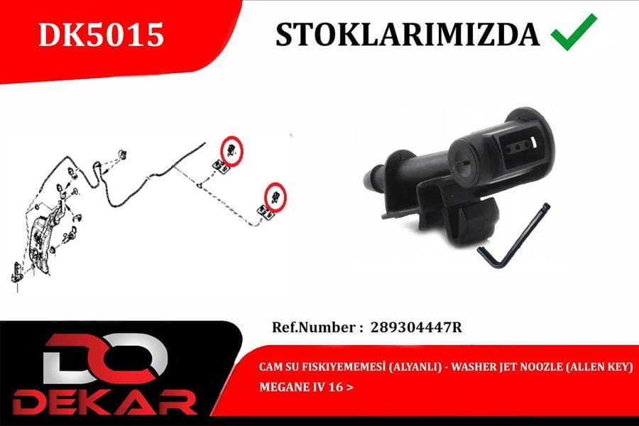 Cam Su Fıskiye Memesi Alyanli Megane IV 16>