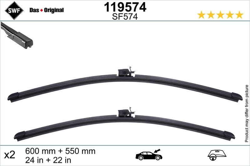 Silecek Supurgesi Takımı 600mm / 550mm Mercedes W213 S213 C238 A238 C257