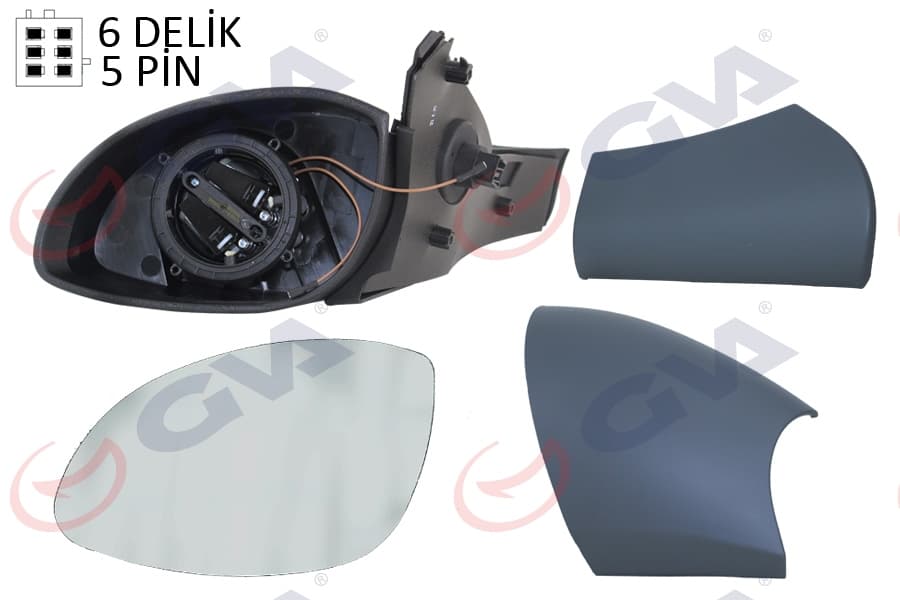 Diş Dikiz Ayna Kapağı Astarli Küçük Tip Sol Vectra B 95-99