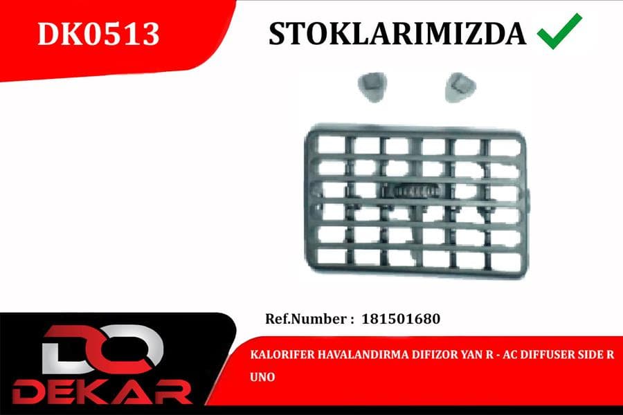 Kalorifer Havalandirma Difizor Yan R Uno