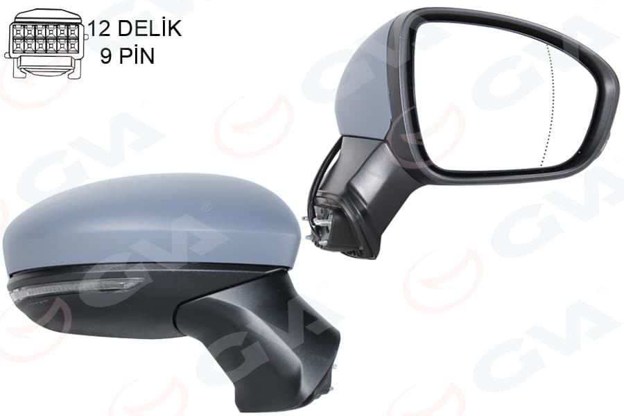 Dis Ayna Sağ Elektrikli Astarli Kapaklı İsitmali Renault Captur II 20>