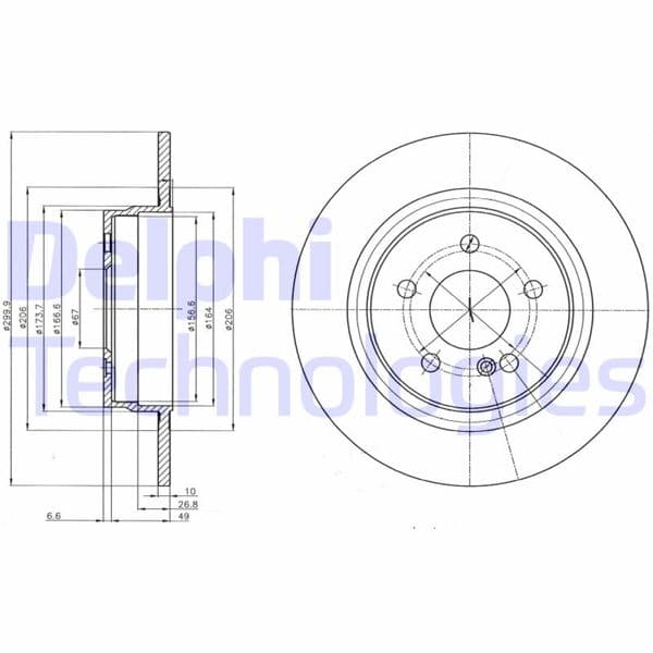 Fren Diski Arka Mercedes W204 S204 C204 C207 A207