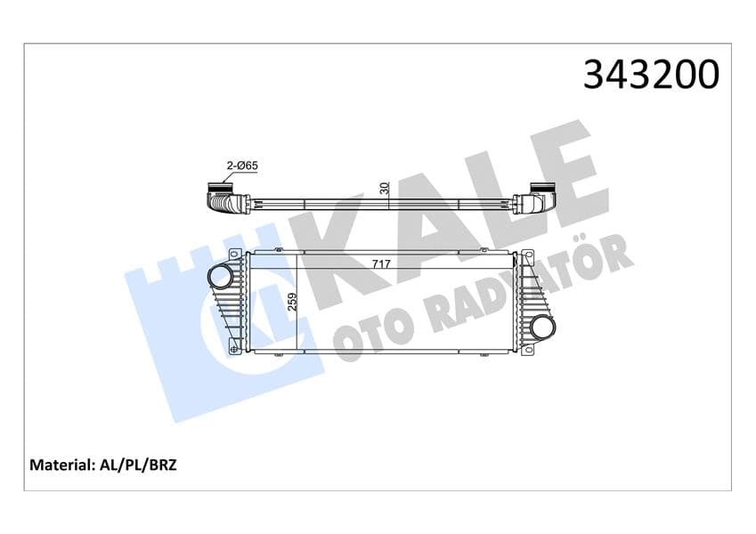 Turbosarj Radyatörü Mercedes Sprinter B901>B905 . VW LT 28-35-46