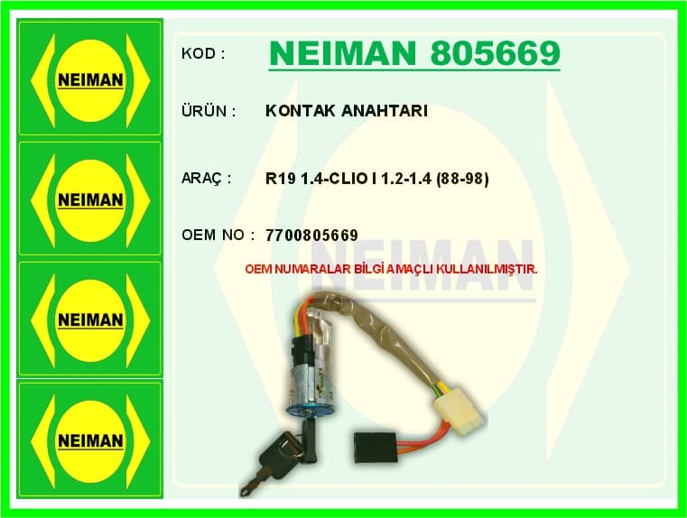 Kontak Anahtarı R19 1.4-Clio I 1.2-1.4 88-98