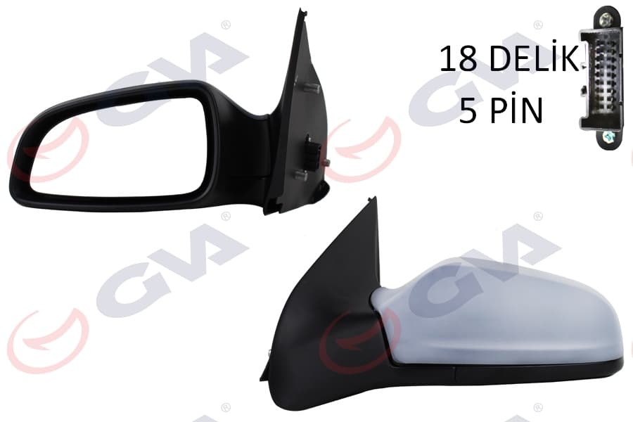 Diş Dikiz Aynasi Sol Astra H 04> Elektrikli İsitmali Astarli Asferik 5 Fiş VM-968EHPAL 13312982