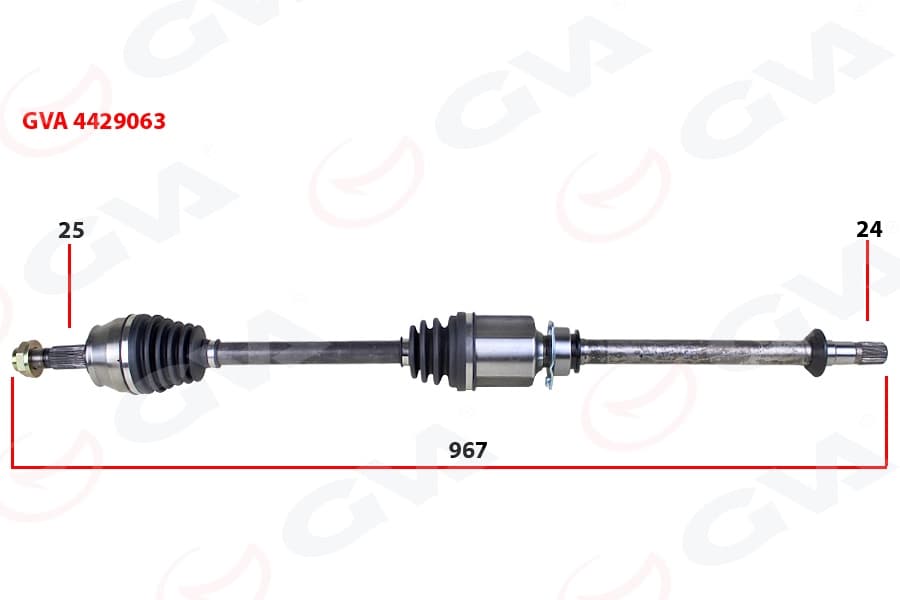 Komple Aks Sağ Milli Doblo 1.3 Multijet 10 > 967mm