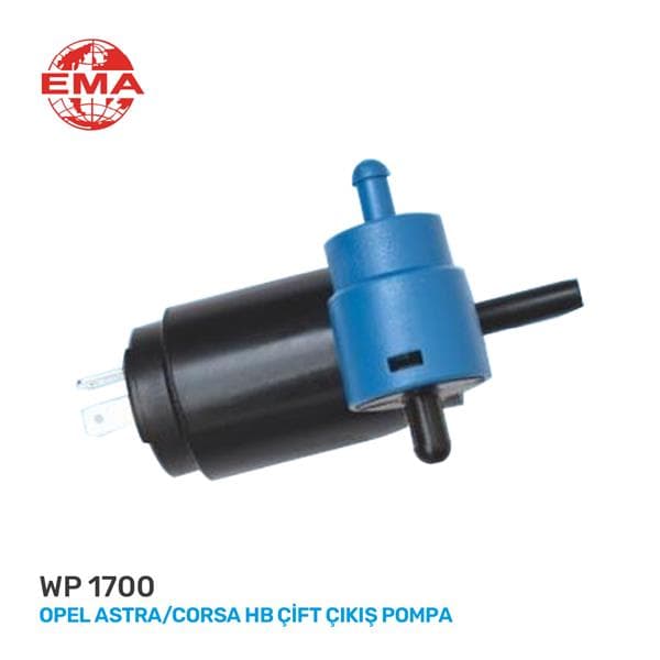 Cam Su Silecek Fıskiye Pompası Motoru Astra F HB-SW 91>98 Corsa B 93>00 Vectra A HB 88>95 Omega B SW 94>03 Çift Çikiş