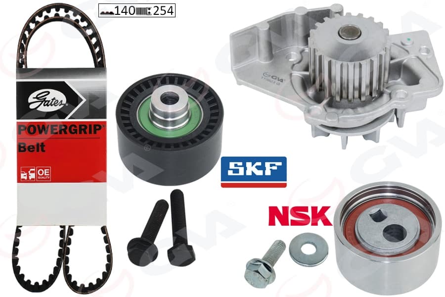 Devirdaimli Eksantrik Gergi Kiti 140x254 Peugeot P206-306-Partner-Expert-Berlingo-Jumpy-Scudo 1.9D 98- DW8 T