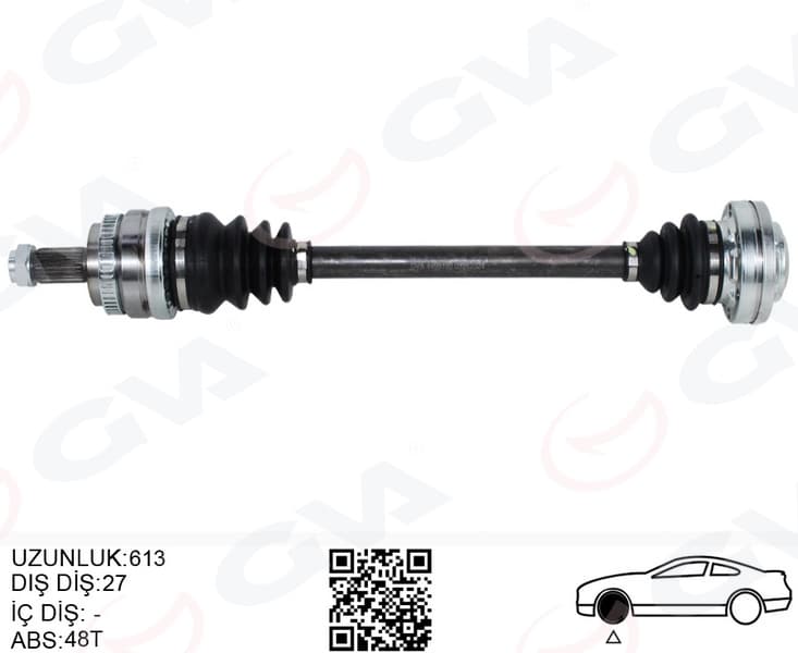 Komple Aks Arka Sol BMW E81 E87 E82 E88 E90 E91 E92 607MM