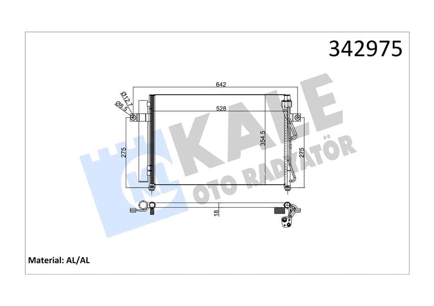 Klima Radyatörü Kondenser Hyundai Getz 1.5L D3FA D4FA CRDi 02-10