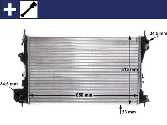 Radyatör Vectra C-Signum 1.6-1.8 16V 02 > Ac Klimasiz Mek 650x405x23 8MK376771201