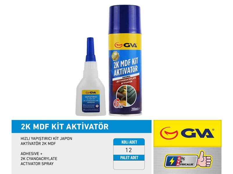 Hizli Yapiştirici Kit Japon Aktivatör 2K MDF 200 ML