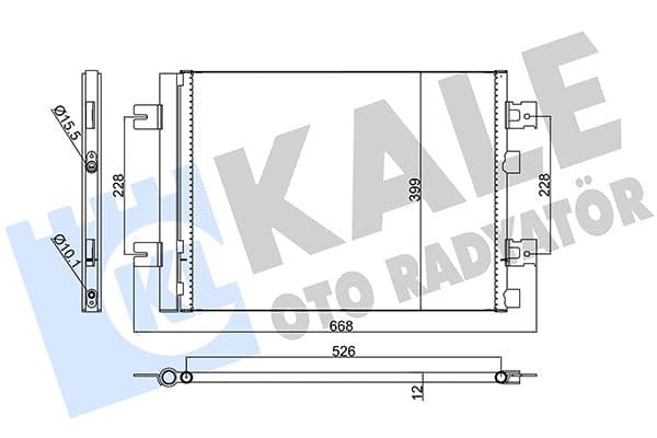 Klima Kondenseri Duster 10>SANDERO 08>LOGAN 10>1.2 16V-1.4-1.6-1.5DCI 513x396x12