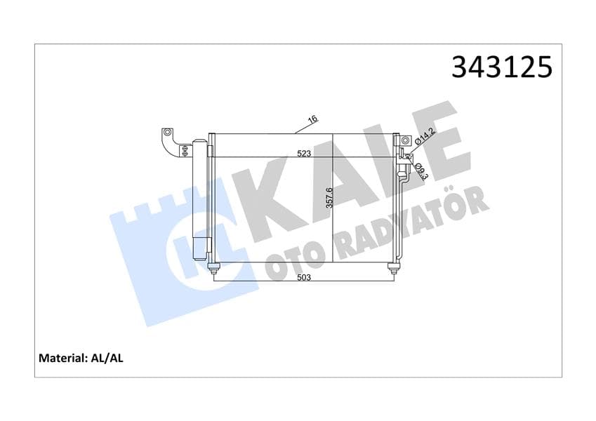 Klima Kondenseri Kia Rio II Al-Al