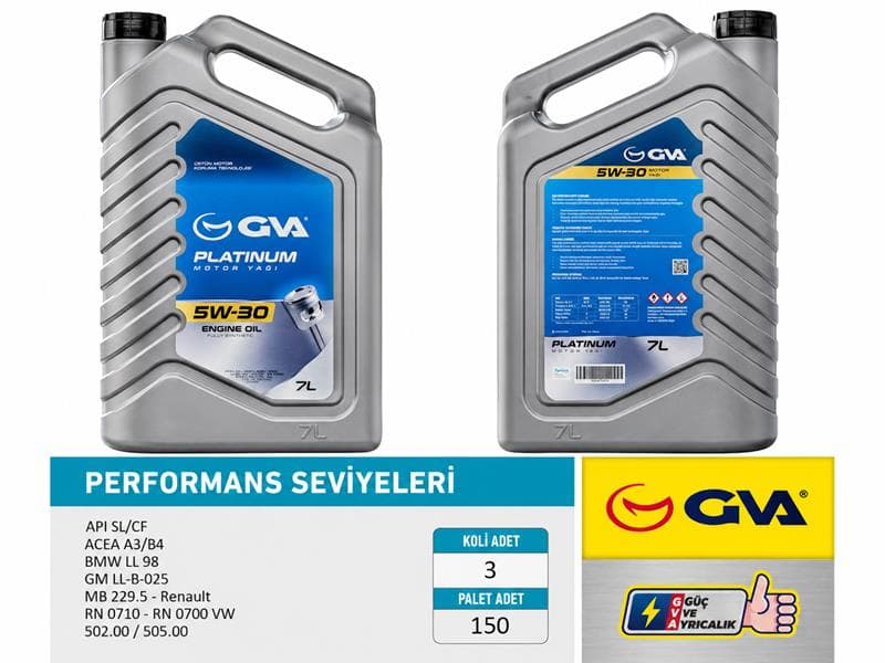 Motor Yağı 5W30 7 LT Platinum Tam Sentetik Api SL/CF