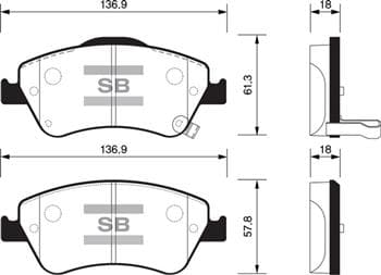 Ön Fren Balata Toyota Auris. Corolla 1.4L 1NDTV NDE150 D-4D Dizel 07->