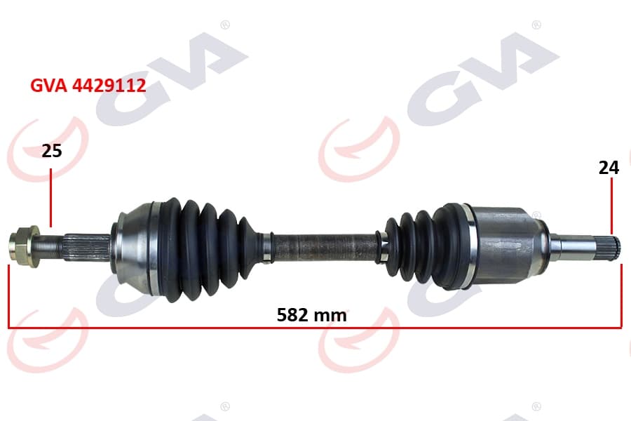 Komple Aks Sol Fiorino 1.3 MTJ 07-13 582mm Aks Lale Li
