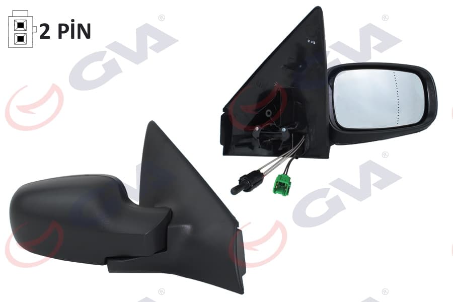 Diş Dikiz Aynasi Sağ Megane 03-08 Mekanik Konveks Sensörlü Convex 2 Fiş VM-138SR