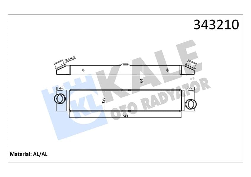 Turbo Radyatörü İntercooler Ducato-Boxer-Jumper 2.2-2.3-3.0 D 06 > 740x127x50