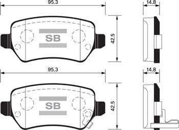Arka Fren Balata Kia Ceed 1.4L 1.6L Gdi. CRDi 12->/ Venga 1.4L 1.6L 09-> / Hyundai ix20 1.4L 10-> / Opel Astra G H 98-> / Meriva 03-> / Zafira 00-> / Combo 02->