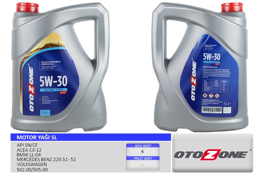 Motor Yağı 5W30 5 LT Ultra Partiküllü-DPF Tam Sentetik Api SN/CF