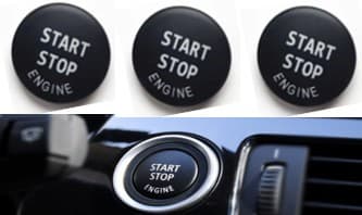 Start Stop Düğme Kapağı Siyah BMW E60 E90 E84 E70 E71 E72