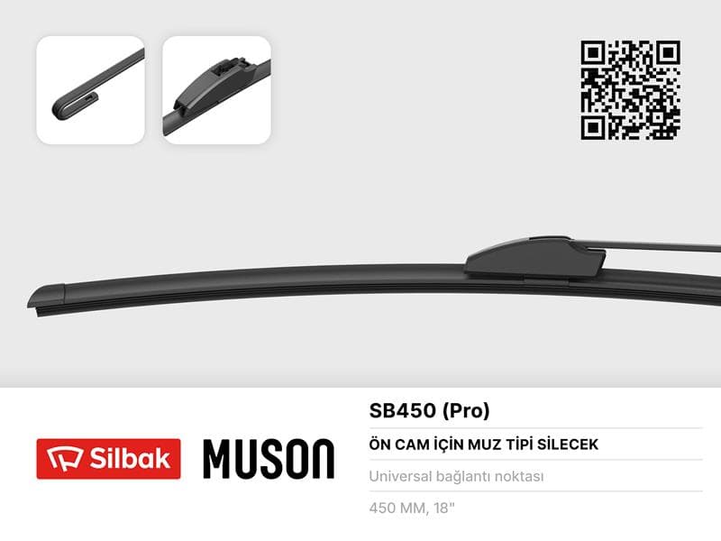 Silecek Süpürgesi 450mm Muz Tipi Üniversal