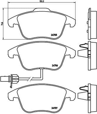 Ön Balata Audi A4 - A5 09 > GDB1814 0986TB3164