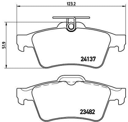 Arka Balata Focus II Cmax 03> Connect 02> Laguna III 07> Opel Vectra C 02> Signum 03> Citroen C5 08> Peugeot P508 10>18