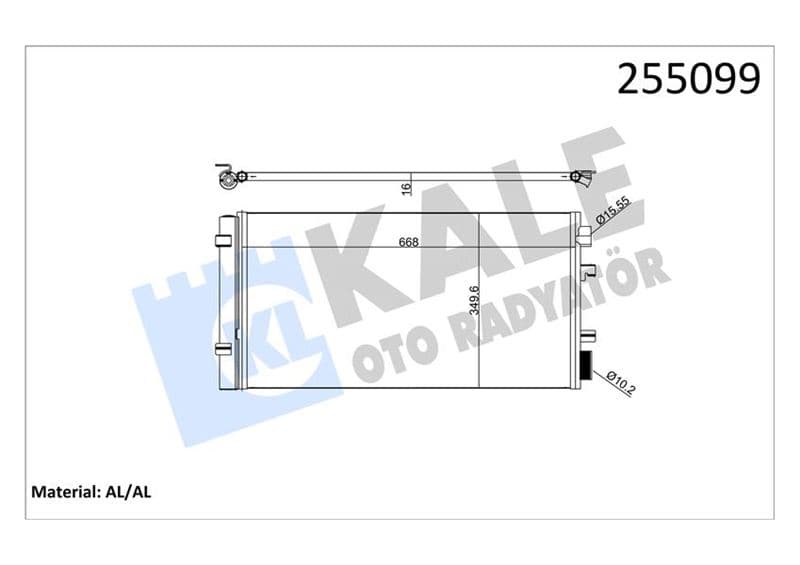 Klima Radyatörü Kondenser Renault Fluence 09> Megane III 09> Scenic III 09> 1.2TCe 1.5dCi 1.6 1.9dCi 2.0 Müşürsüz