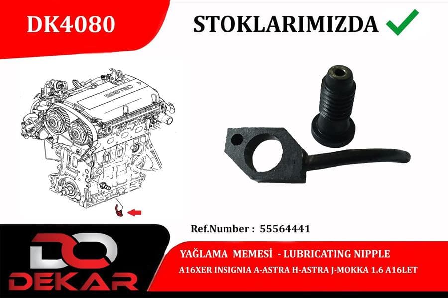 Piston Yağ Fıskiye Memesi Yağlama Jeti Astra J-İnsignia A-Astra H-Zafira B-Mokka-Meriva A-Vectra C 1.6 A16XER-Let-Z16LET-XNT