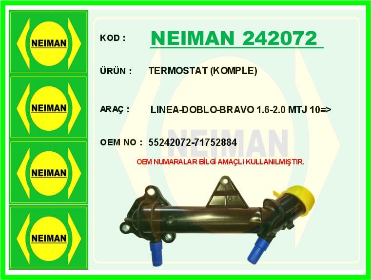 Termostat 88 C Fiat Linea 09> Doblo 10>16 Bravo II 07>14 Freemont 11>15 Ducato 11> Alfa Romeo Giuli Etta 10>20 1.6D Mjet 2.0D Mjet