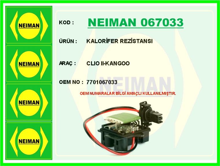 Kalorifer Rezistansi Clio II-Kangoo
