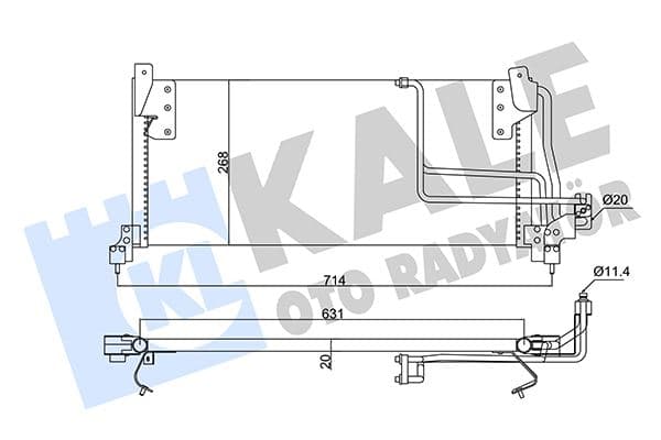 Klima Radyatörü Kondansatörü Opel Combob-Corsa B-Tigra 1.2 1.4 1.7D 93-01 97-02 Kurutucusuz B Razing Al-Al 631x368x20 1850032-52484309-90486844-90508124 388800